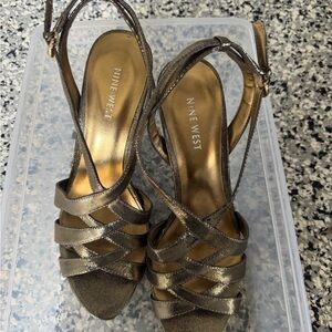 Nine West Gold Strappy Women's Sandals